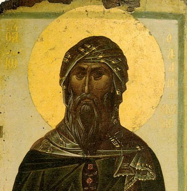 Icon of John of Damascus from Mount Athos (early 14th century).